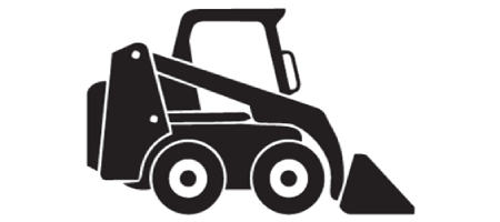 Skid-steer loader illustration with front bucket