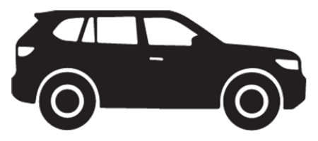 Black SUV side profile silhouette